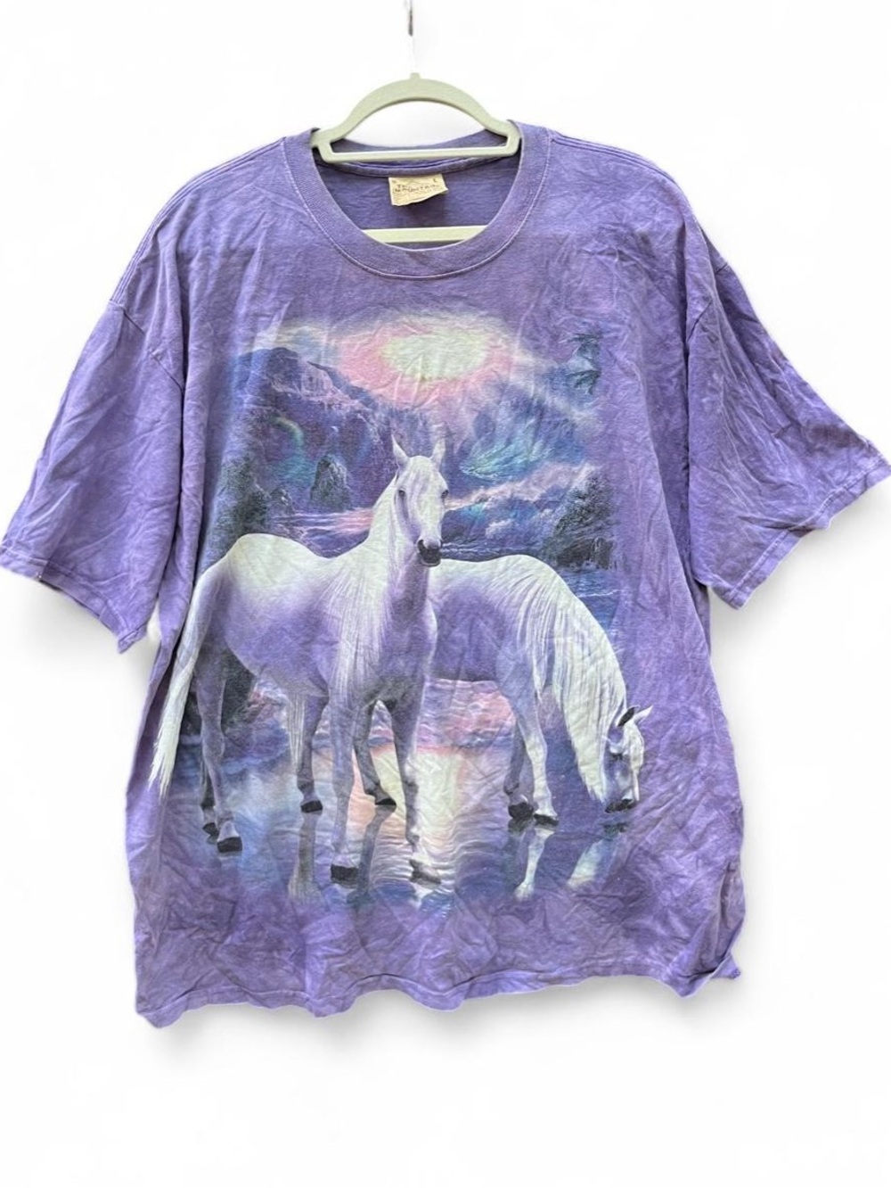 Vintage The Mountain Purple Unicorn & Horses Stepbrothers Short Sleeve Tee